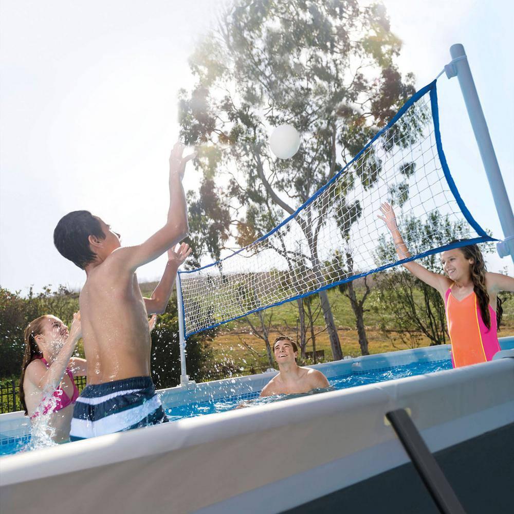 Intex Ultra 24ftX12ftX52in XTR Rectangular Metal Frame Swimming Pool Set w/Pump Filter