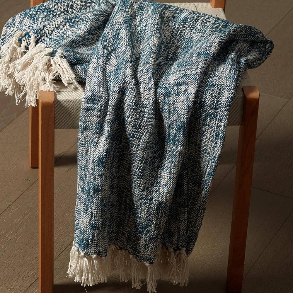 Handmade Solid 100% Cotton Woven Throw Blanket