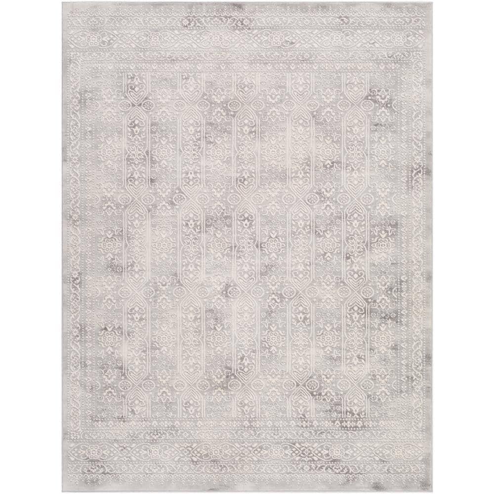 Livabliss Roma Vintage Oriental Area Rug,5'3" x 7'1",Grey