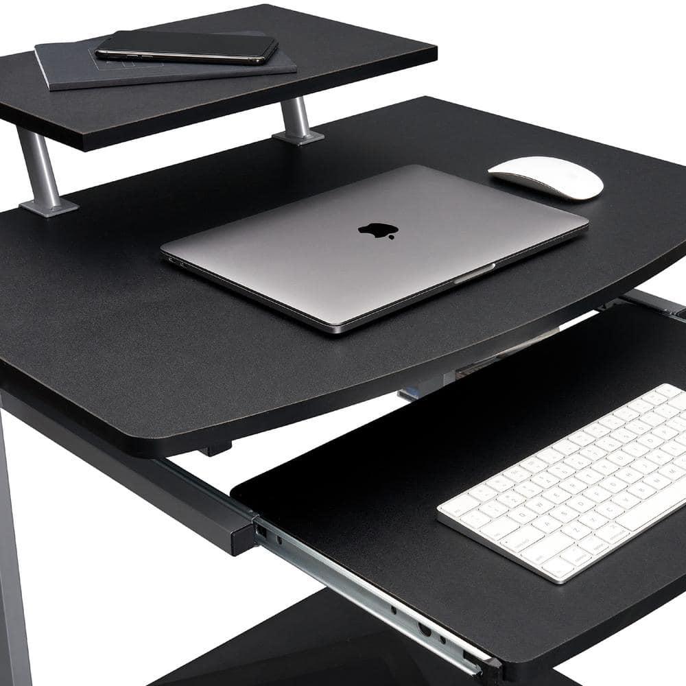Techni Mobili Solid Wood Top Metal Base Standing Desk