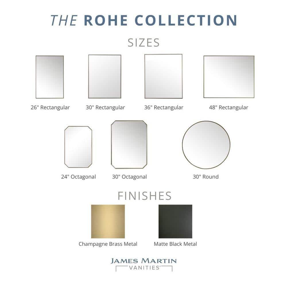 Rohe Metal Flat Wall Mirror