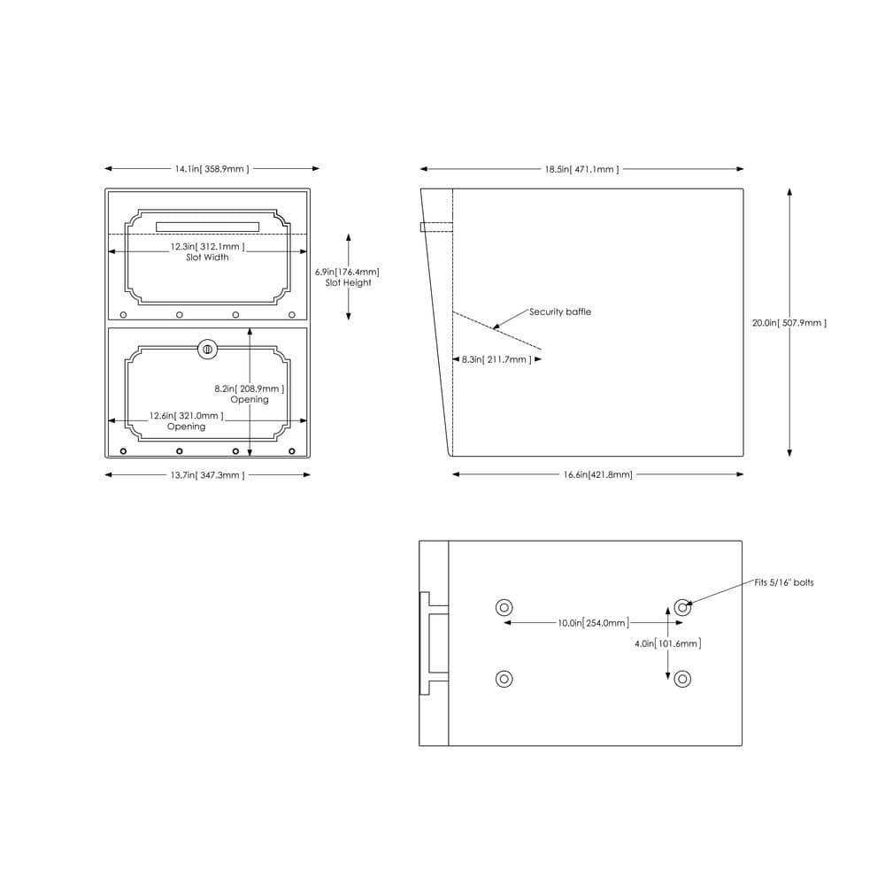 Architectural Mailboxes Oasis Locking Steel Drop Box