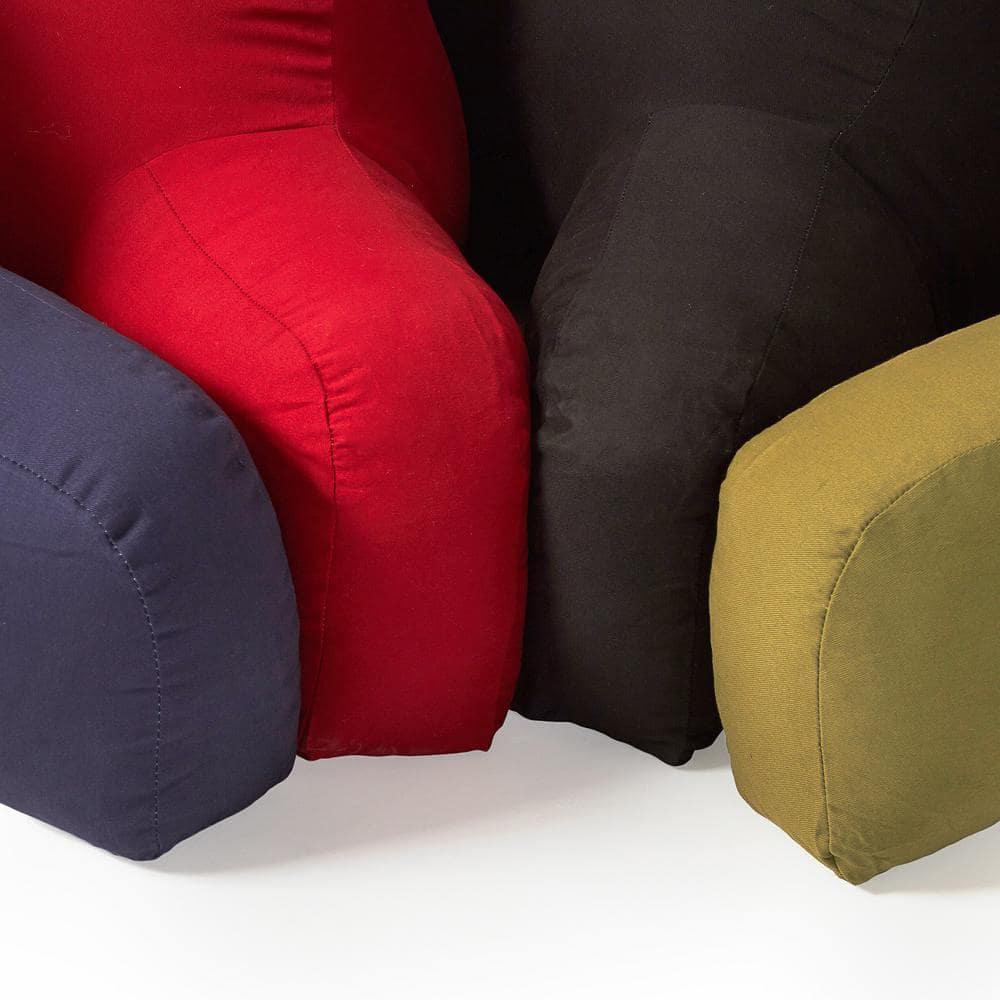 Solid Chocolate Brown Cotton Duck Bed Rest Pillow