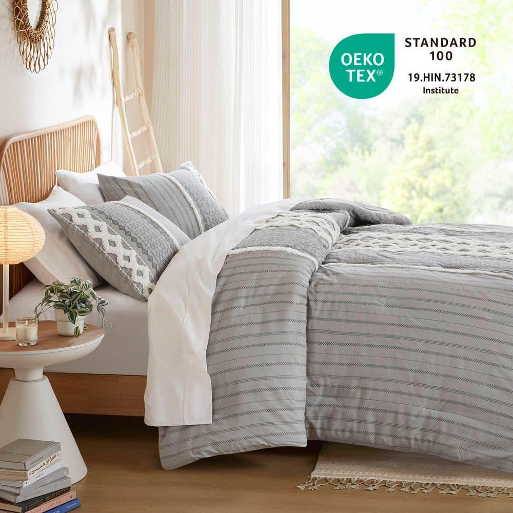 INK+IVY Imani Cotton Printed Duvet Cover Set