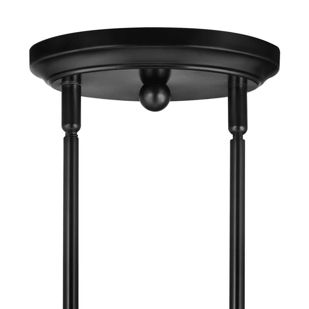 Hampton Bay Oron Black Linear Island Pendant Hanging Light, Kitchen Lighting