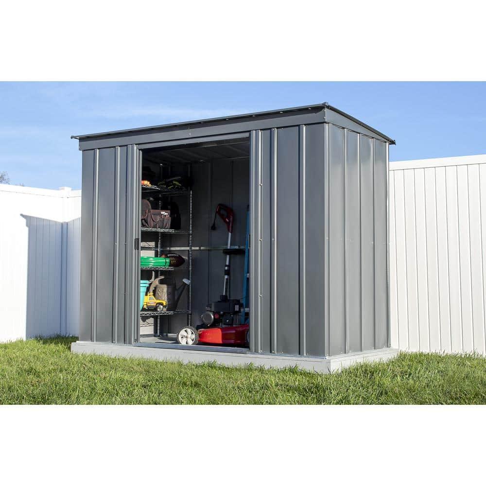 Arrow 8 ft. W x 4 ft. D Galvanized Steel Vertical Storage Shed