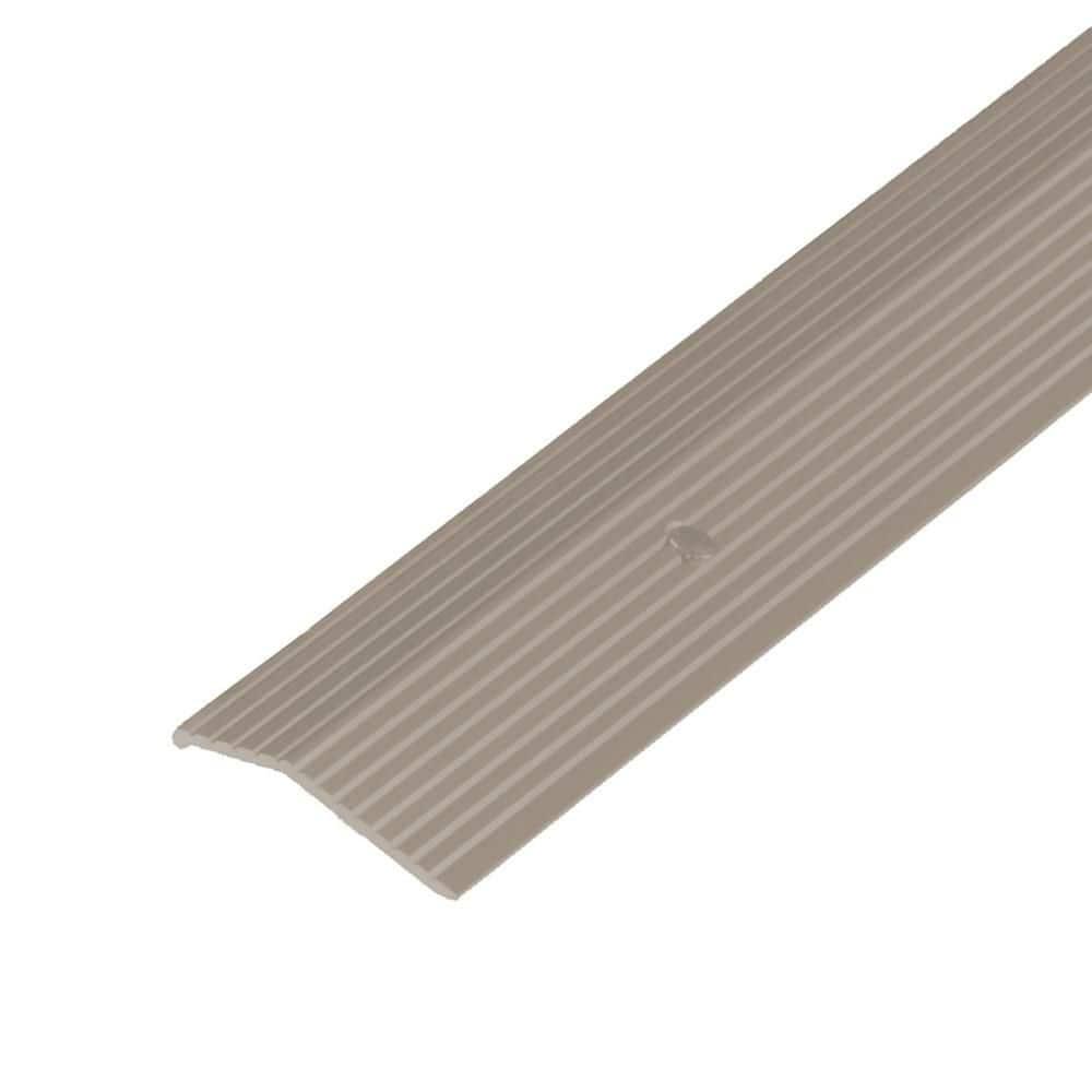 Pewter Fluted Aluminum Indoor Carpet Trim, 36-inch Length