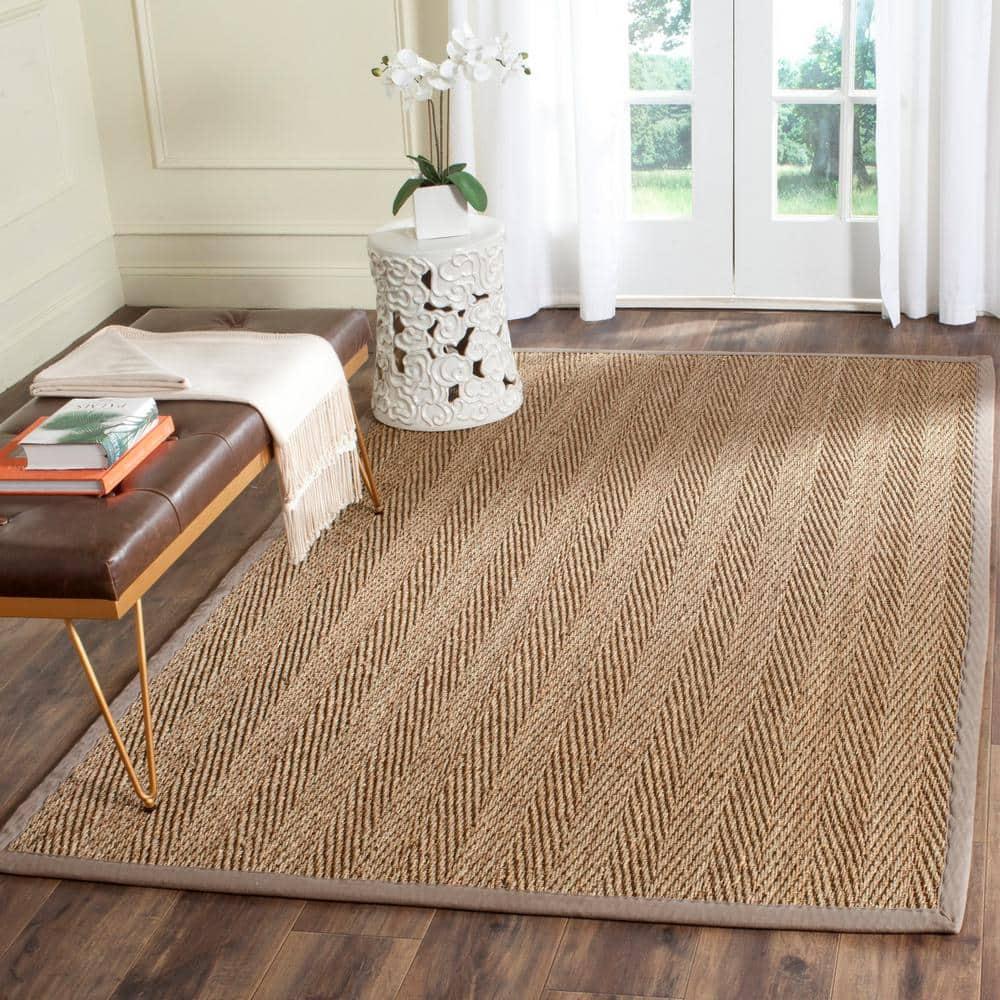 Natural Fiber NF115 Power Loomed Indoor Area Rug - Natural/Grey - 4'x6' - Safavieh.