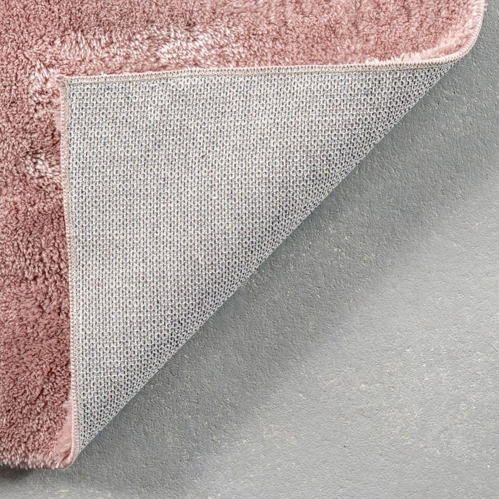 Nuloom Loni Cozy Plush Solid Pet Friendly Premium Machine Washable Shag Area Rug, 4' x 6', Pink