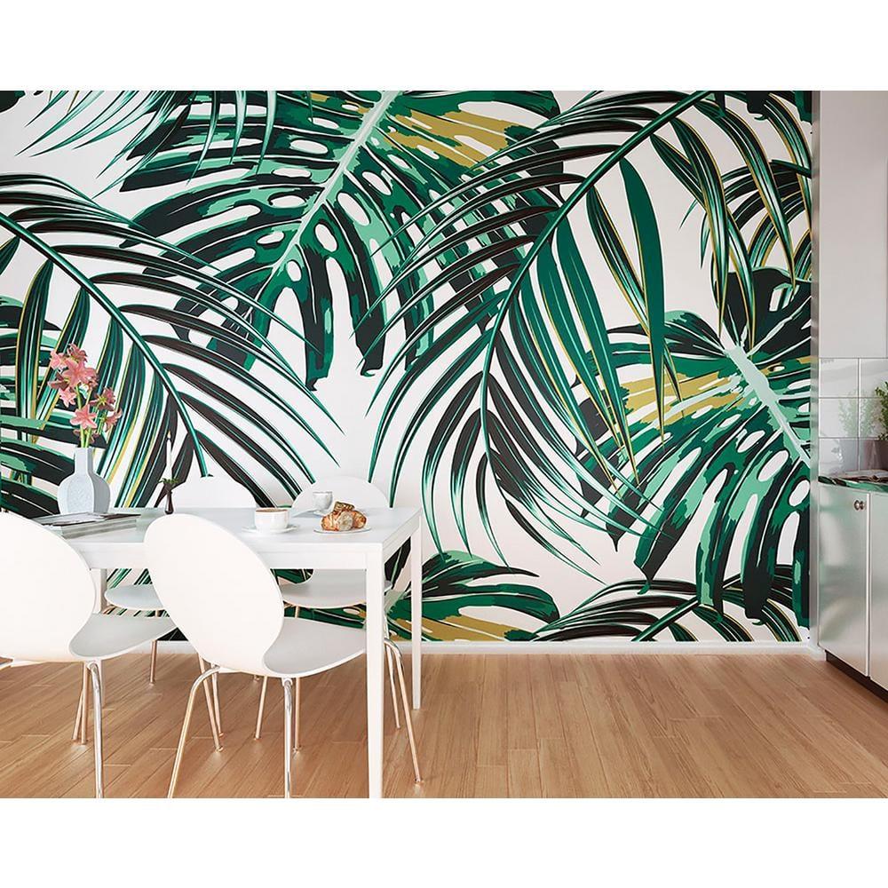 9 ft.-10 in. x 7 ft.-10 in. Palm Leaves Wall Mural