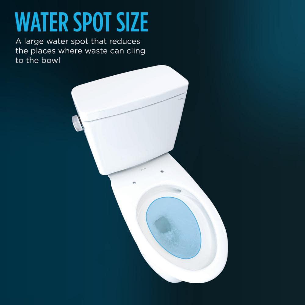 TOTO® Drake® WASHLET®+ Two-Piece Elongated 1.28 GPF Universal Height TORNADO FLUSH® Toilet with C5 Bidet Seat, Cotton White - MW7763084CEFG#01