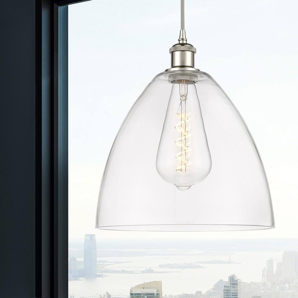 Innovations Lighting Bristol Glass 1 - Light Pendant in  Polished Nickel
