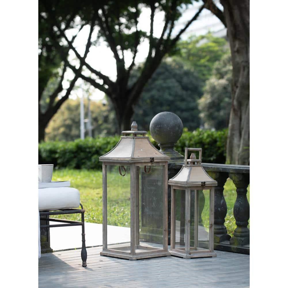 2 Piece Table Top Lantern Set