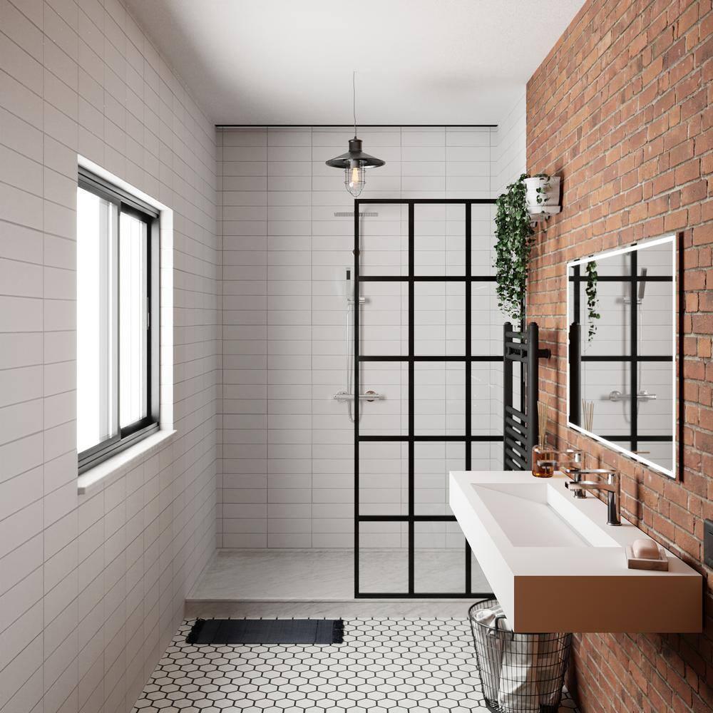 Castello USA Wall-Mounted Solid Surface Single Bathroom Sink with Ramp Basin in White