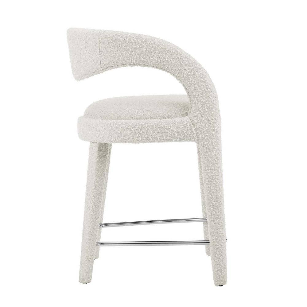 Modway Pinnacle Boucle Upholstered Counter Stool Set of Two