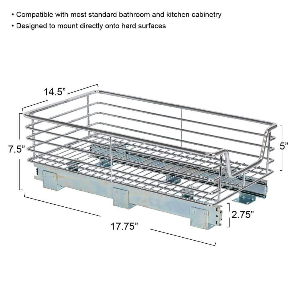14.5 in. Sliding Organizer-Chrome
