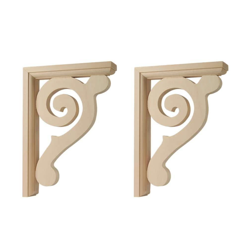 WADDELL MANUFACTURING CB618 6" x 1-1/2" x 8-1/2" Small Scroll Shelf Bracket