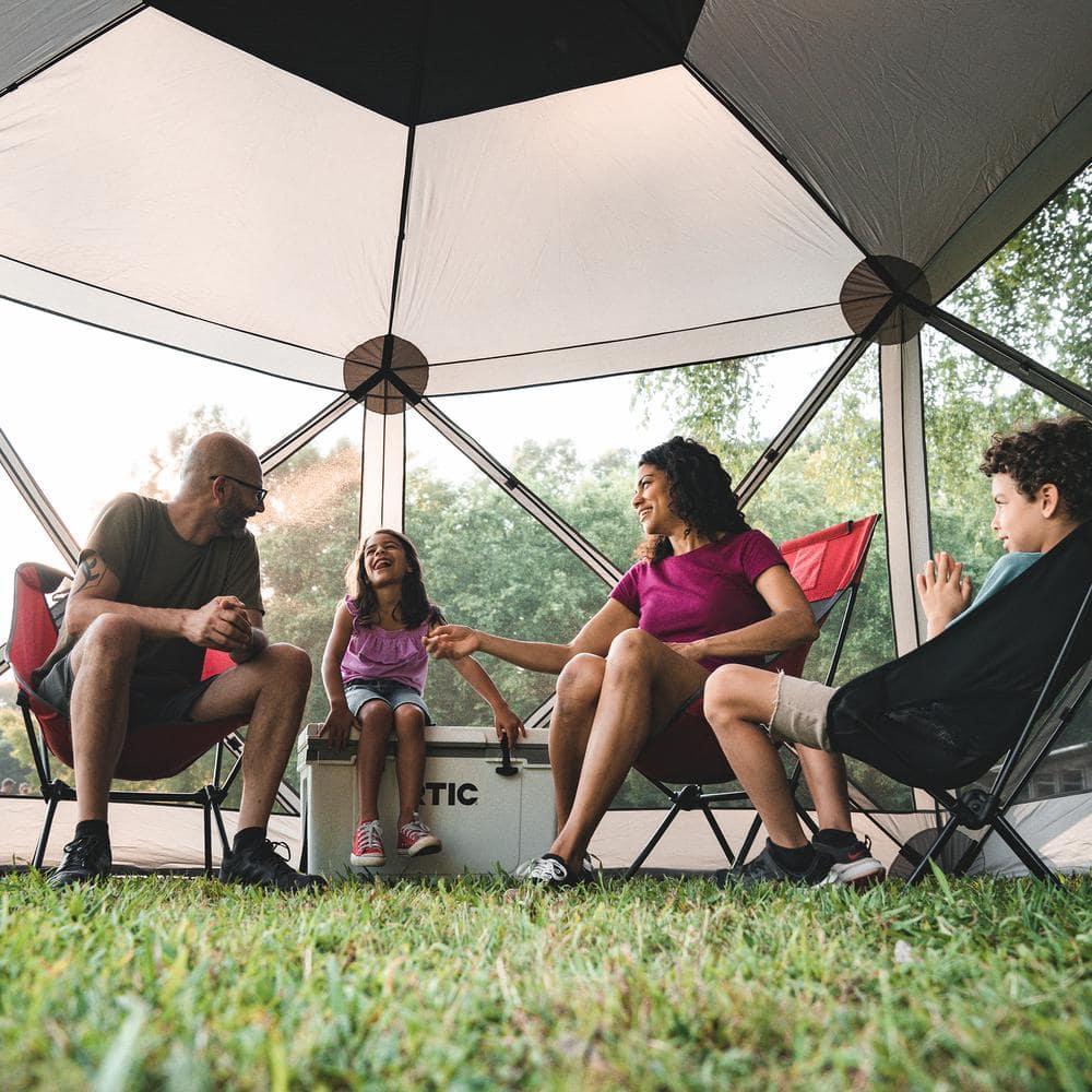 Territory Tents Easy Pop Up 6 sided screen tent, Slate Grey, ST8101SL