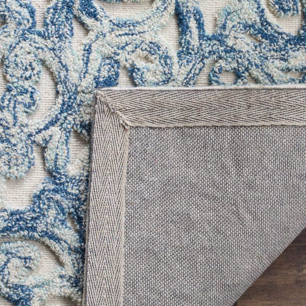 Trace TRC103 Hand Tufted Area Rug - Blue/Ivory - 3'x5' - Safavieh.