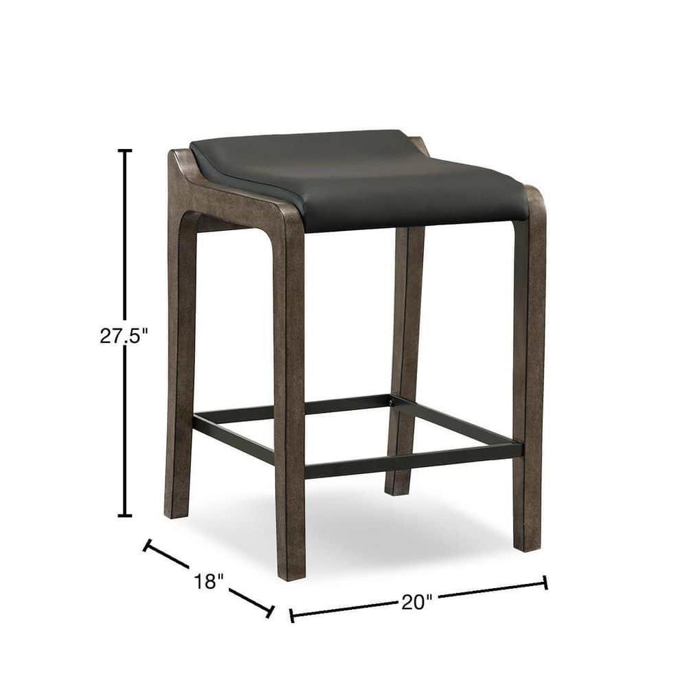 Millwood Pines Upholstered Counter Stool with Solid Wood Frame (Set of 2)