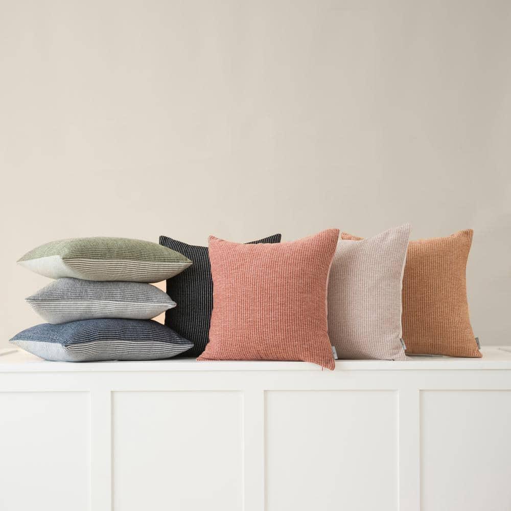 EverGrace Elsa Reversible Pinstripes Striped Reversible Throw Pillow