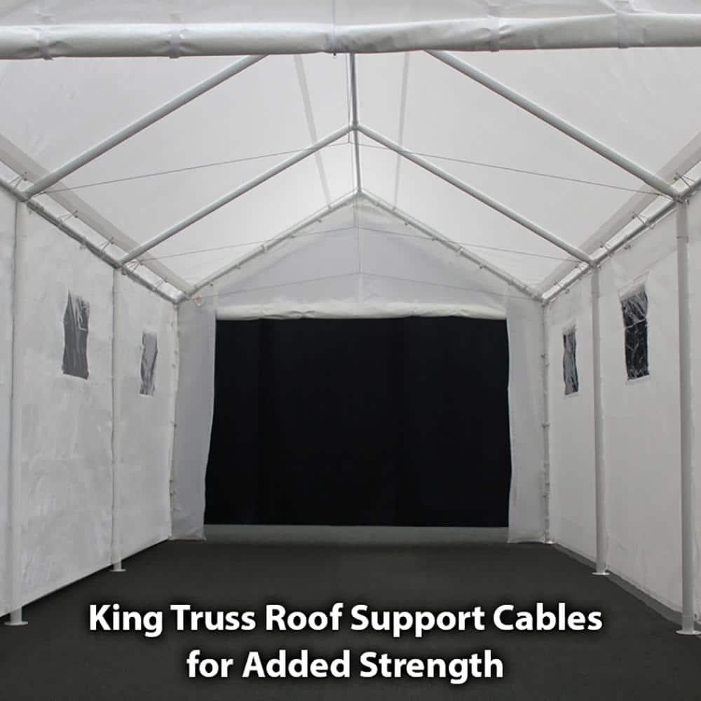 King Canopy Hercules 10ft 8in x 20ft Steel Frame Enclosed Canopy Garage