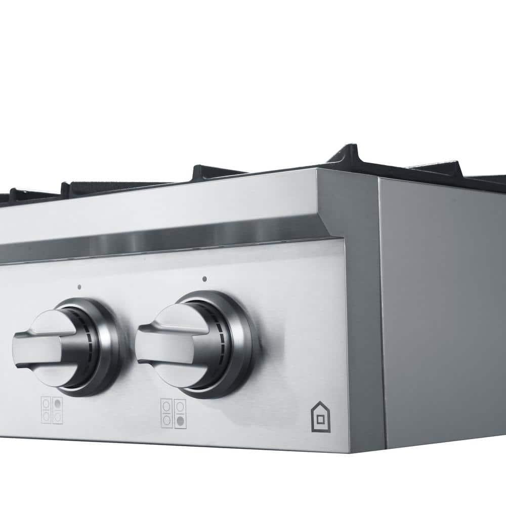 Ancona Ancona 48" Black Gas 8 Burner Cooktop AN-2162