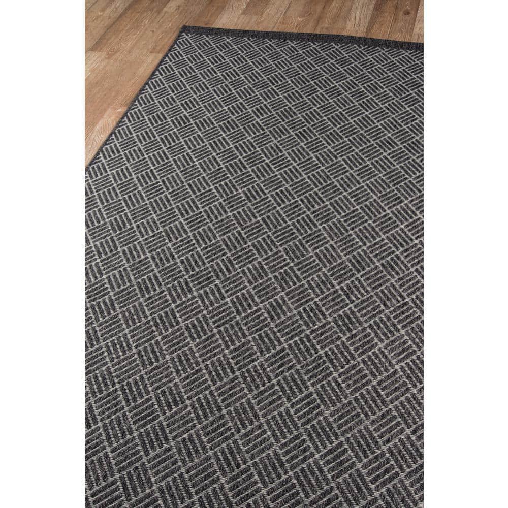 Como Charcoal 9 ft. 10 in. X 13 ft. 2 in. Indoor/Outdoor Area Rug