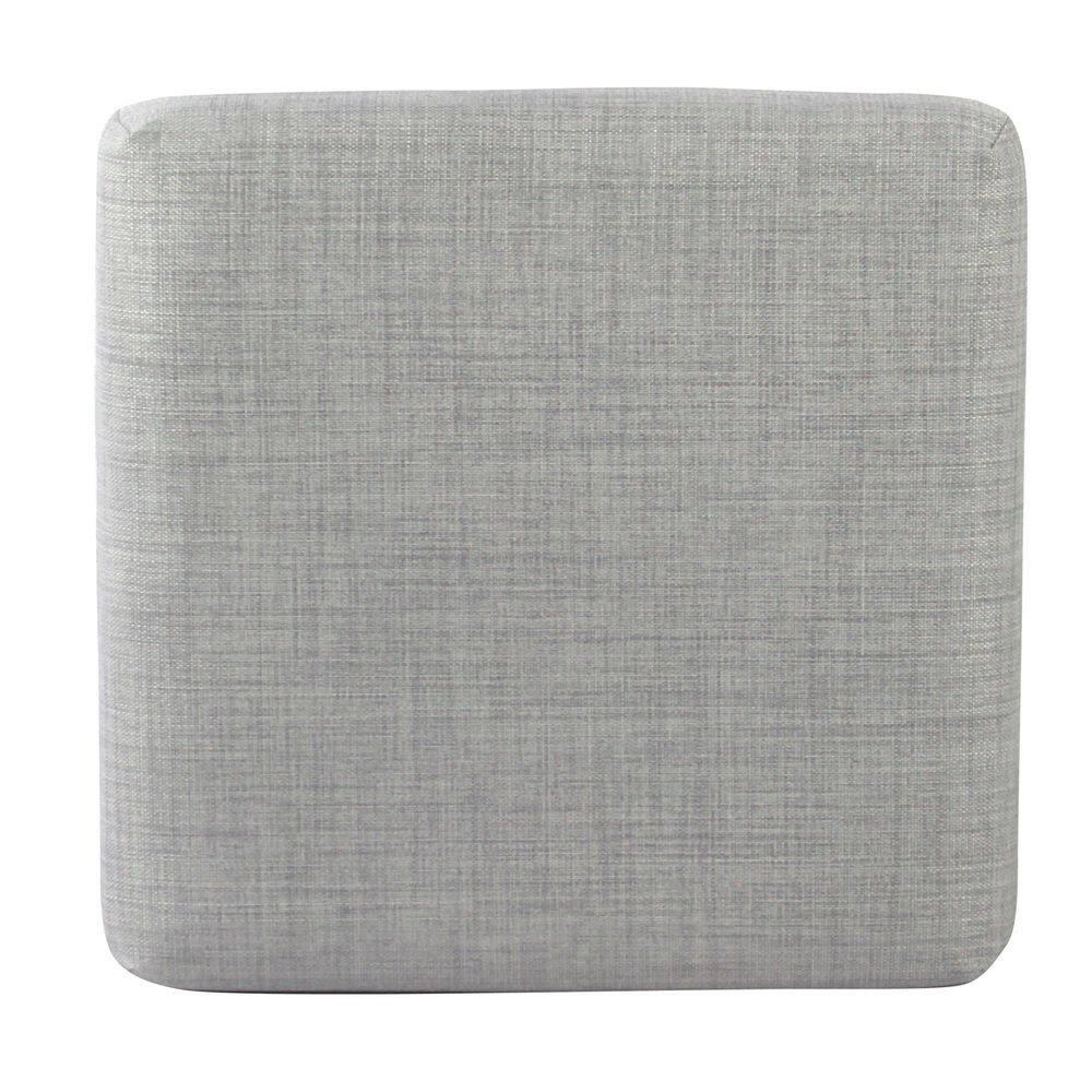 HomePop 24" Open Back Metal Counter Height Barstool Light Gray: Upholstered Square Seat, No Assembly Required