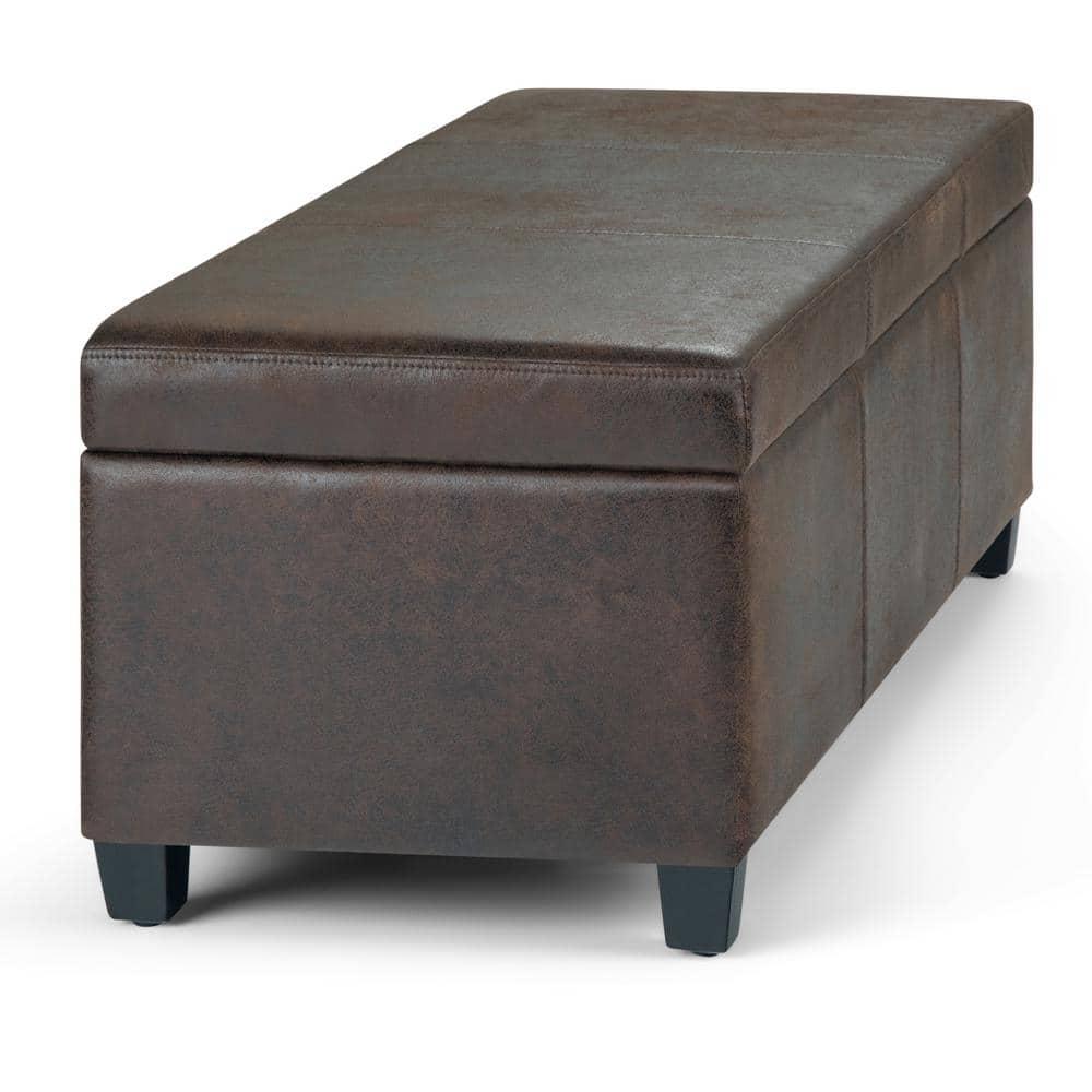 Simpli Home Avalon Storage Ottoman Bench,Assembled
