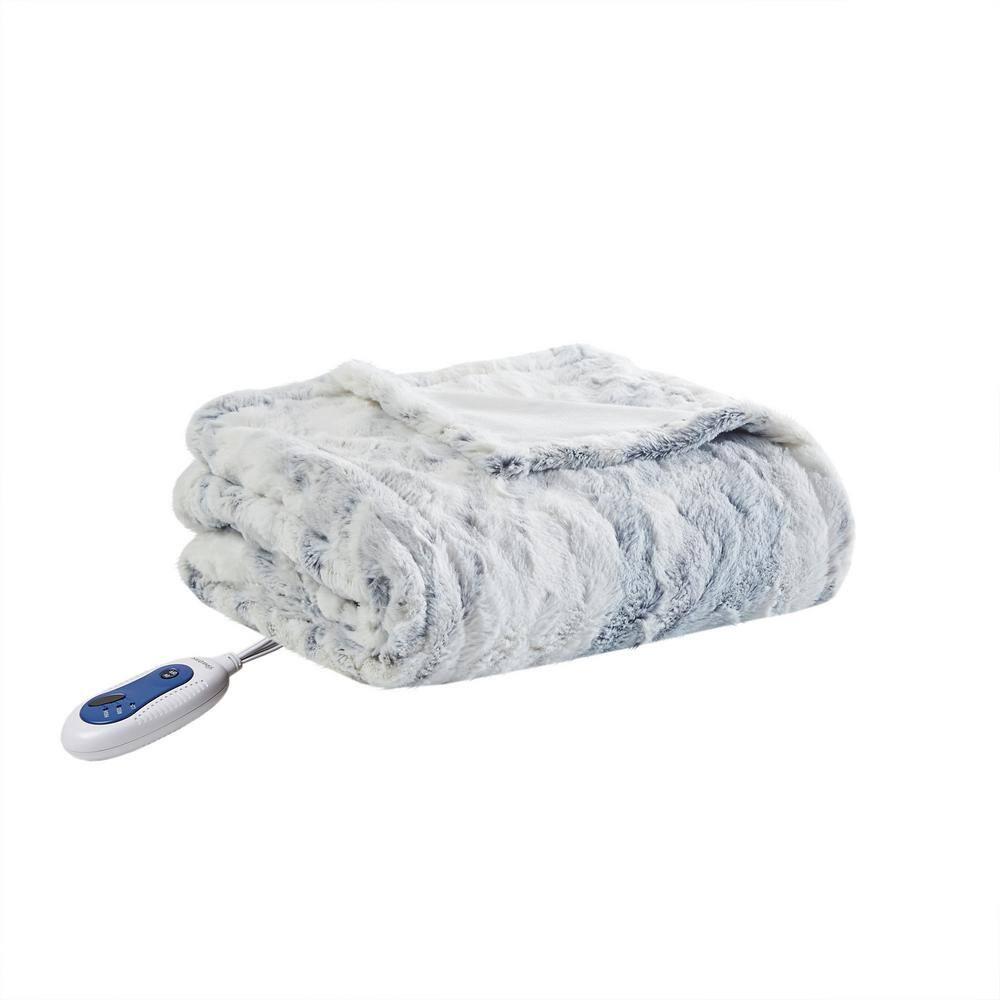 Beautyrest Zuri Oversized Heated Faux Fur Throw