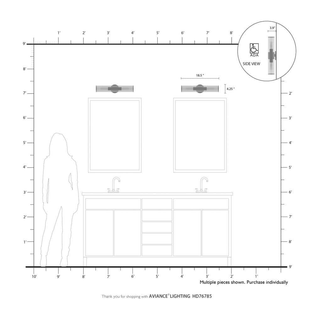 Wade Logan® Birchfield Dimmable Vanity Light