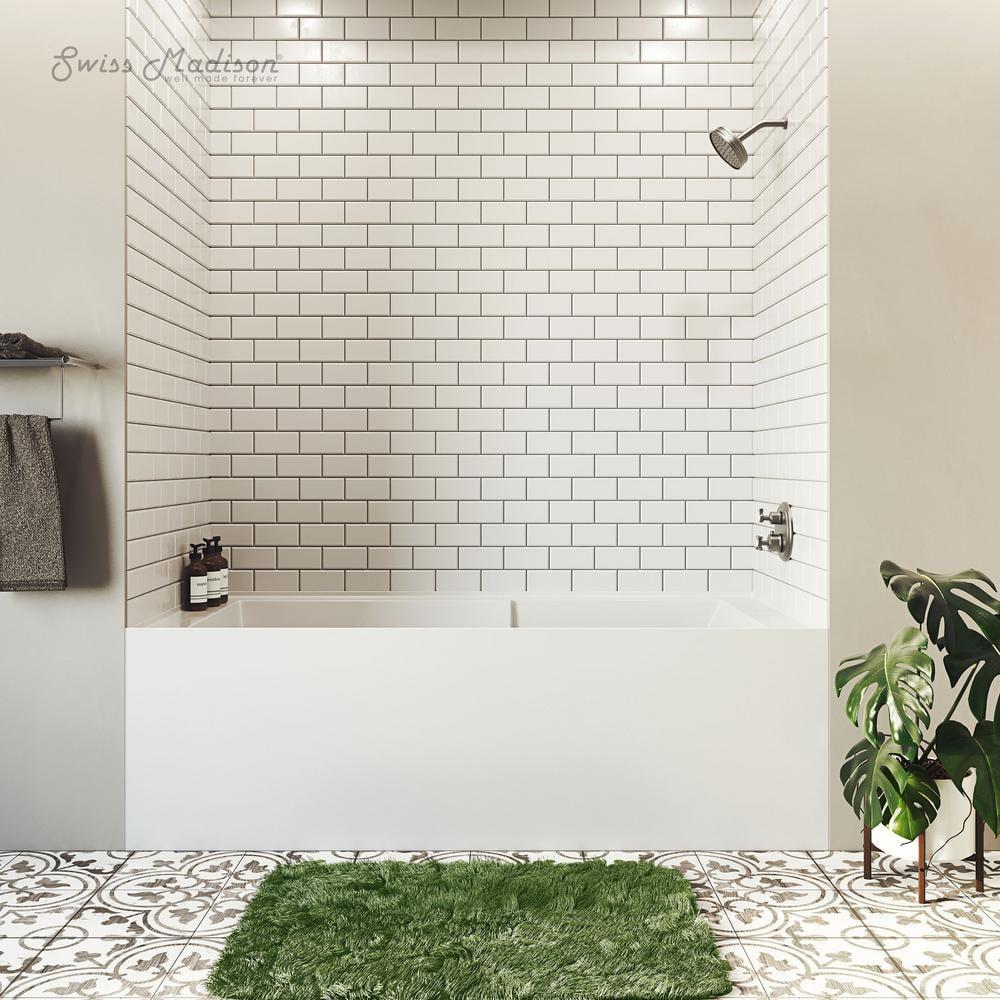 Voltaire 72" x 36" Alcove Bathtub with Apron and Armrest