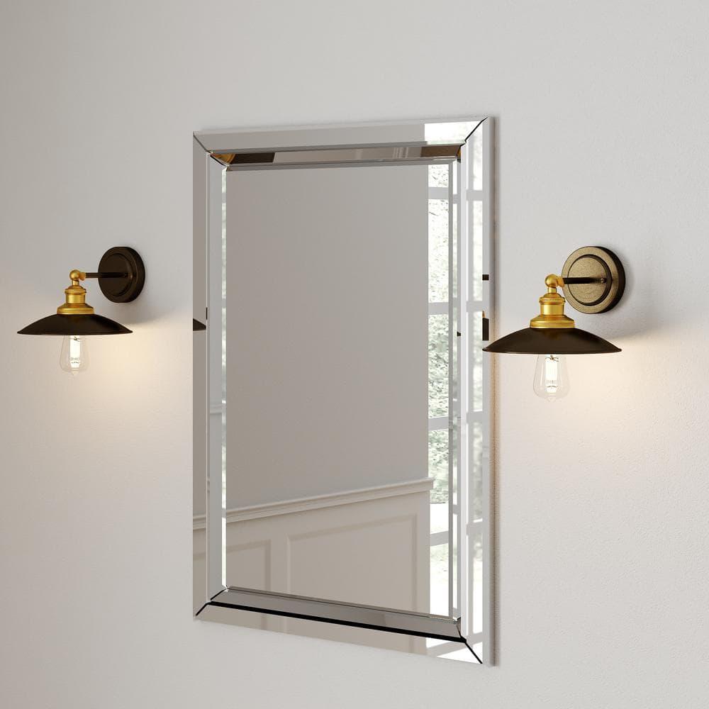 Progress Lighting Archives 1-Light Adjustable Swivel Wall Sconce, Antique Bronze, Natural Brass, Shade Included