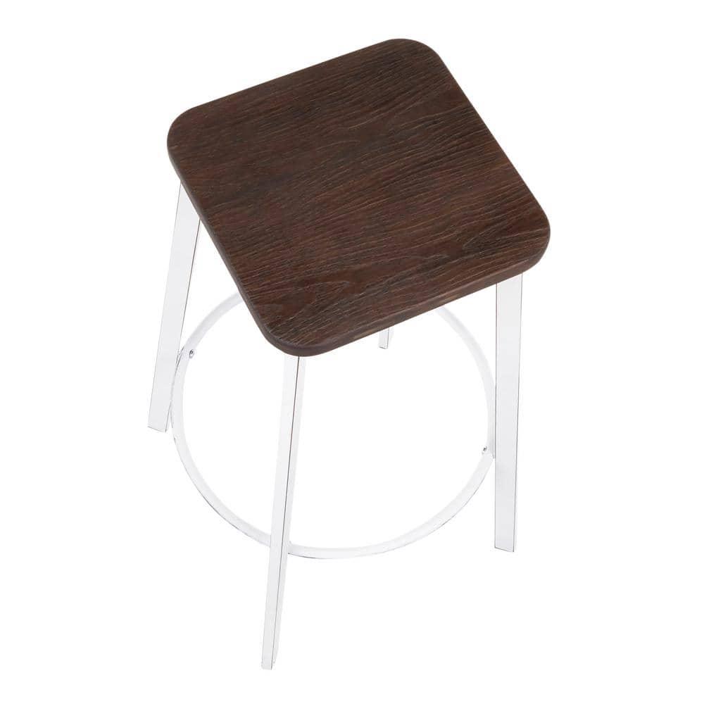 Wenty Clara Upholstered Counter Stool with Metal Frame (Set of 2)