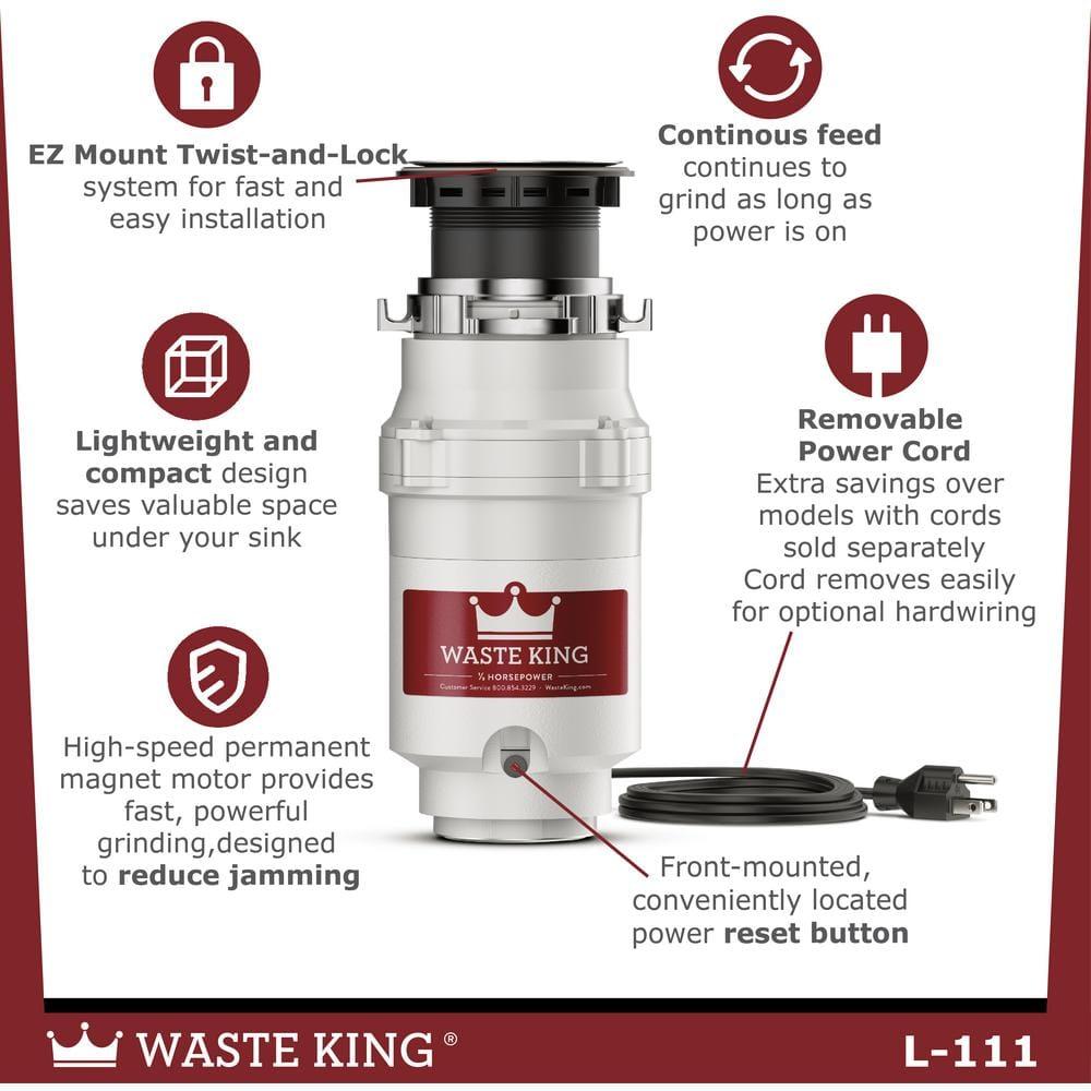 Waste King HP Continuous Garbage Disposal