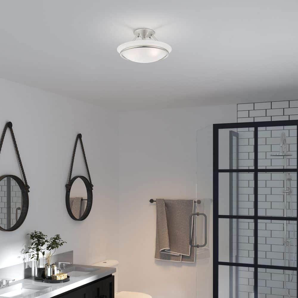Livex Lighting Newburgh 2 - Light Semi-Flush Mount in  Brushed Nickel
