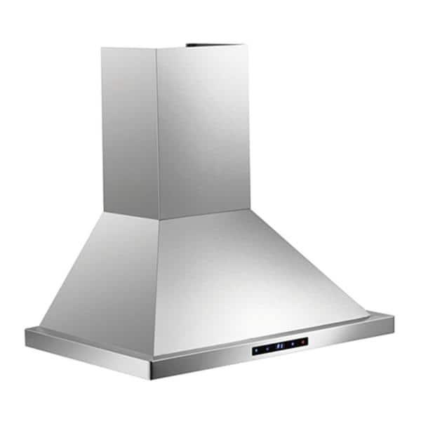 CAVALIERE 30" inch 462 CFM Convertible Digital Wall Mount Range Hood Included Charcoal Filter in Stainless Steel
