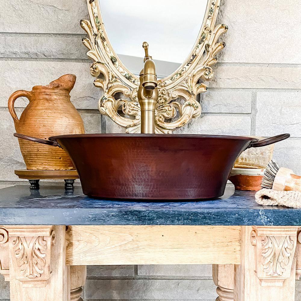 Copernicus 21" Vessel Bathroom Sink in Copper