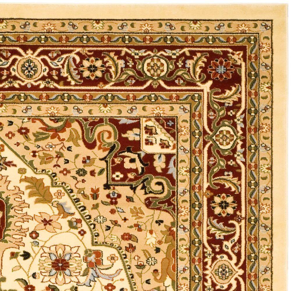 Lyndhurst Heriz LNH330 Power Loomed Area Rug - Ivory/Red - 9'x12' - Safavieh