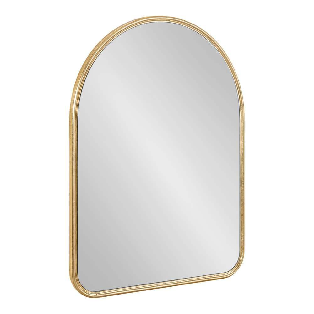 Kate and Laurel Caskill Midcentury Arched Wall Mirror, 18 x 24, Gold, Decorative Modern Mirror for Wall Display
