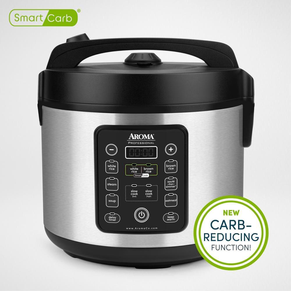 Aroma SmartCarb® 10-Cup (Uncooked) / 20-Cup (Cooked) Cool Touch Rice Cooker, Stainless Steel, 5 Qt & Reviews | Wayfair