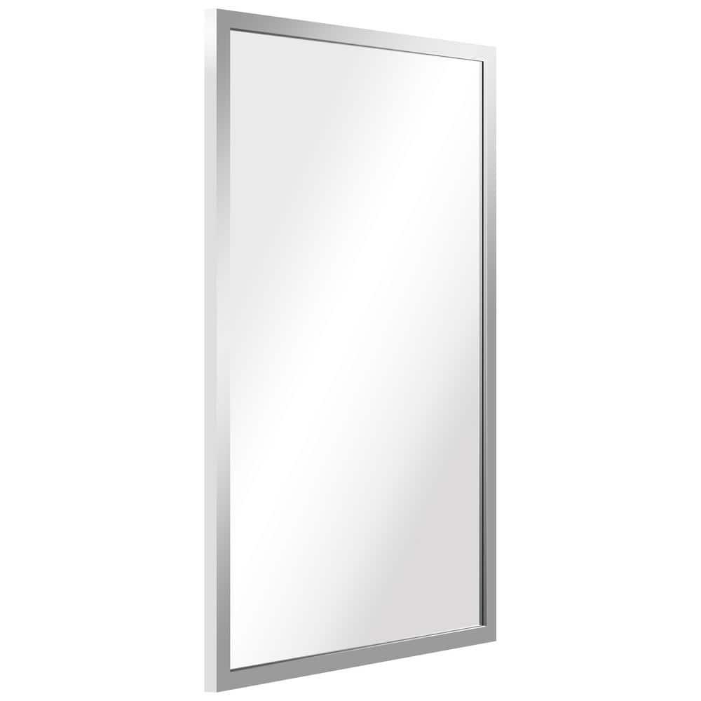 Empire Art Direct Contempo Stainless Steel Gold Wall Mirror Plished Silver 24" x 36" Silver