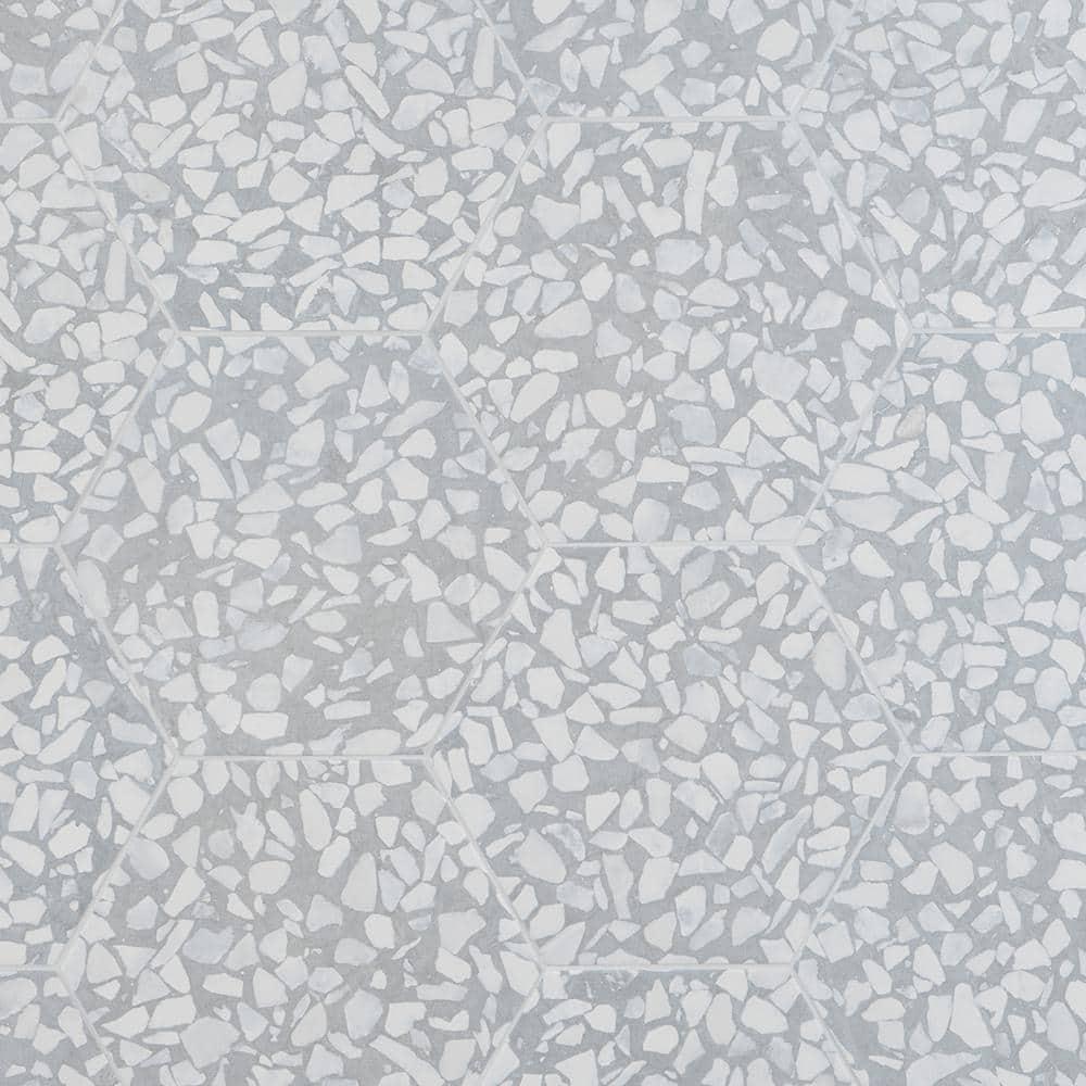 Jurassic Hex 9" Terrazzo Look Porcelain Floor & Wall Tile (8.07 Sq. Ft. / Case)