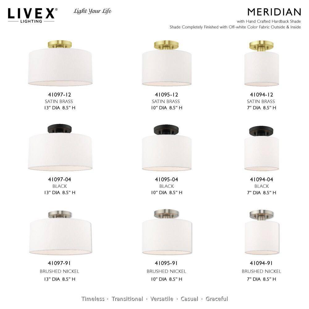Livex Lighting Clark 1 - Light Semi-Flush Mount in  Black