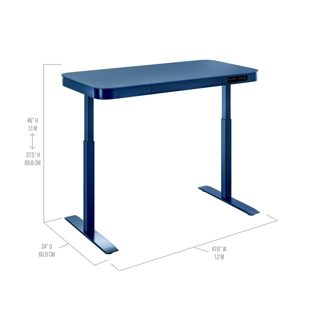 airLIFT 48" W Electric Adjustable Height Tempered Glass Desk