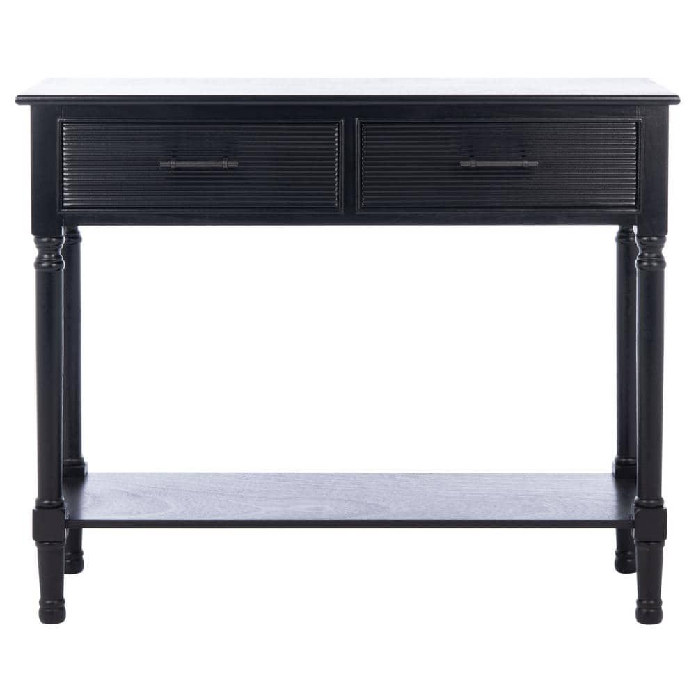 Ryder 2 Drawer Console Table - Black - Safavieh