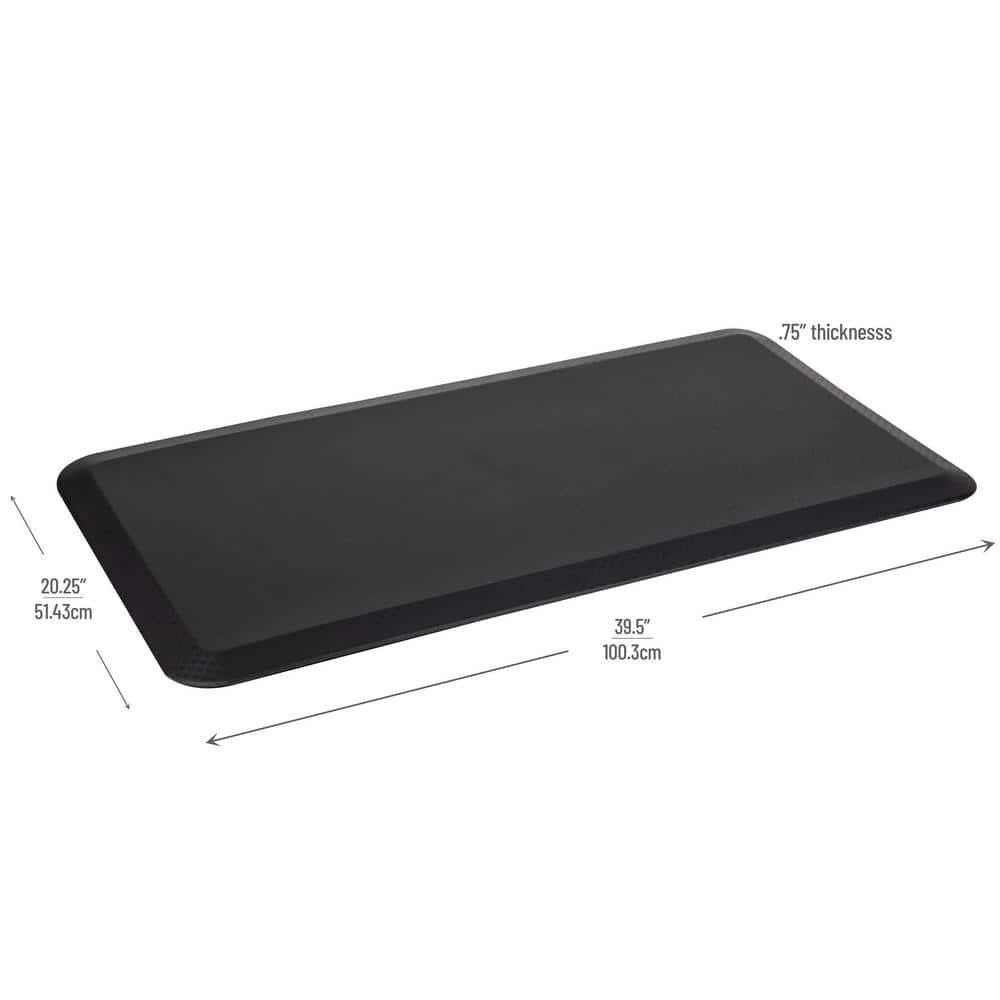 Mind Reader Mind Reader Anti Fatigue Kitchen Mat, Standing Desk Mat, Cushioned Mat, Office, Kitchen, Rubber, 39.5 x 20.25 x 0.75