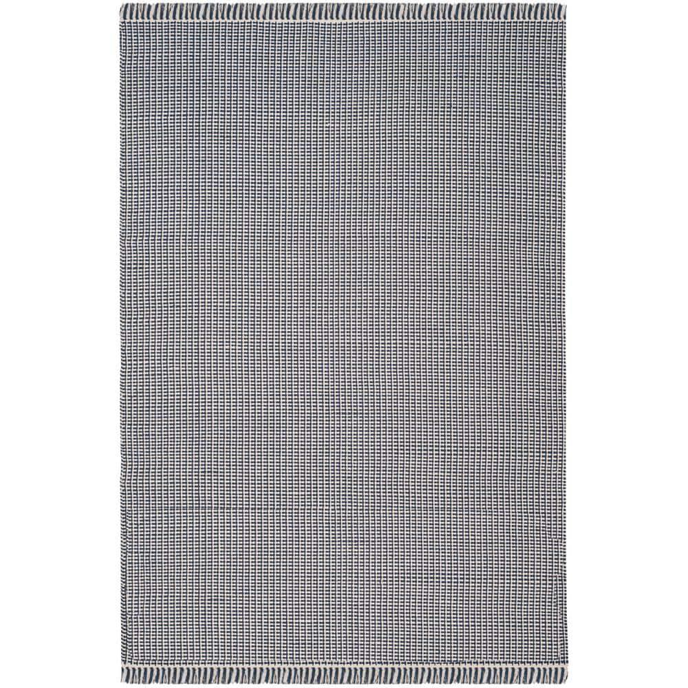 Montauk MTK340 Hand Woven Indoor Area Rug - Ivory/Navy - 6'x9' - Safavieh