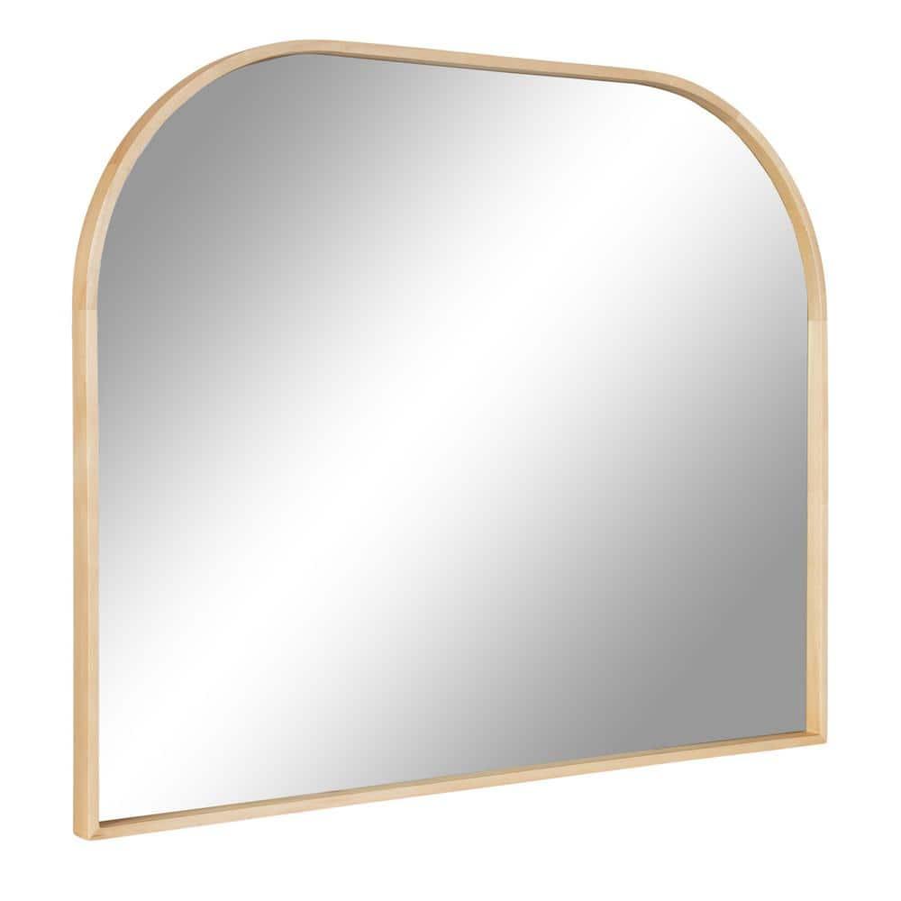 Kate & Laurel All Things Decor 34"x28" Valenti Wide Arch Wall Mirror Gold